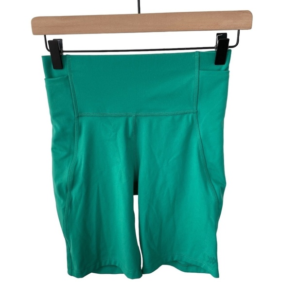 All in Motion High Rise Bike Shorts Brushed Sculpt Biker Short Green Pockets - Picture 1 of 9
